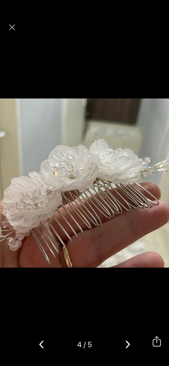 Beyaz saç tokası - Görsel 2