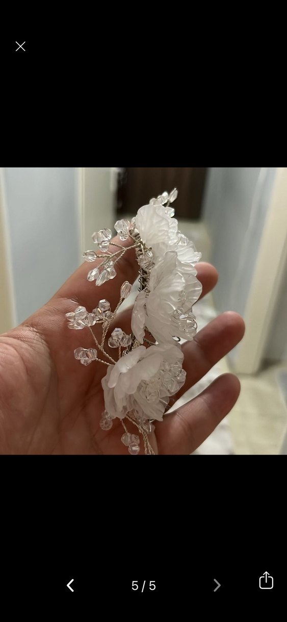 Beyaz saç tokası - Görsel 3