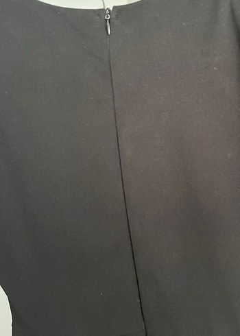 Siyah Midi Elbise - Görsel 4