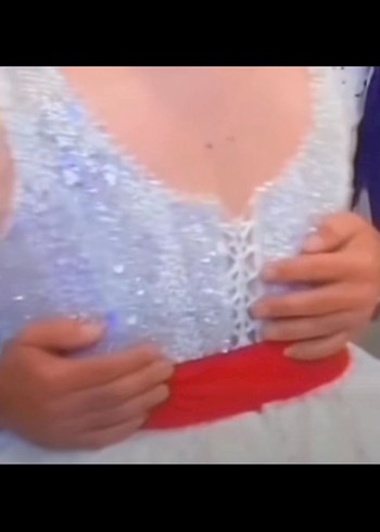 Uzun Kollu Straplez Prenses Gelinlik - Görsel 4