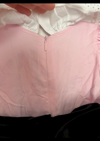 Vintage Pembe Fırfırlı Kız Çocuk Elbise - Görsel 7