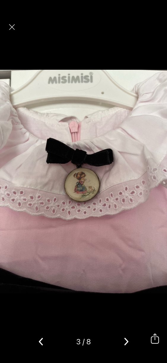 Vintage Pembe Fırfırlı Kız Çocuk Elbise - Görsel 3