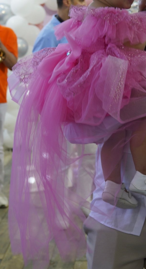 Pembe Fırfırlı Kız Çocuk Elbise - Görsel 3