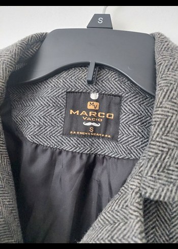 Gri Erkek Kaşe Kaban - Görsel 3