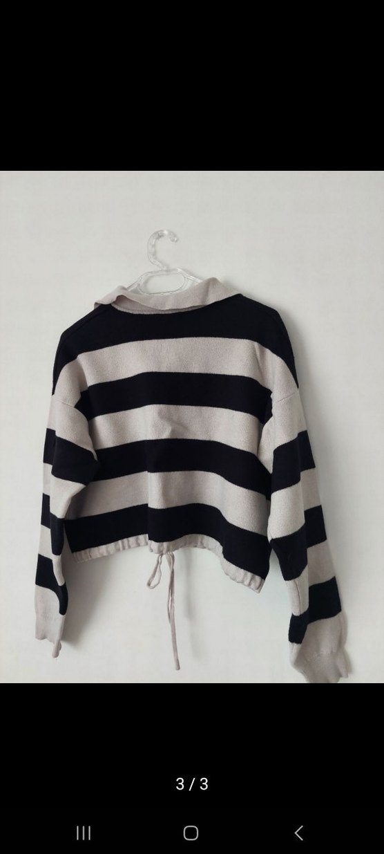 Bershka Çizgili Kadın Triko Kazak - Görsel 2