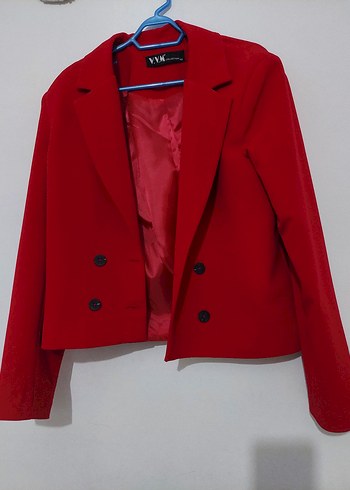 Kırmızı Kadın Blazer Ceket - Görsel 2
