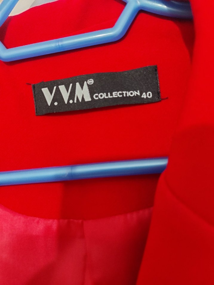 Kırmızı Kadın Blazer Ceket - Görsel 3