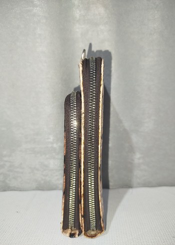 Kahverengi Zebra Desenli Deri Kadın Portföy Çanta - Görsel 4