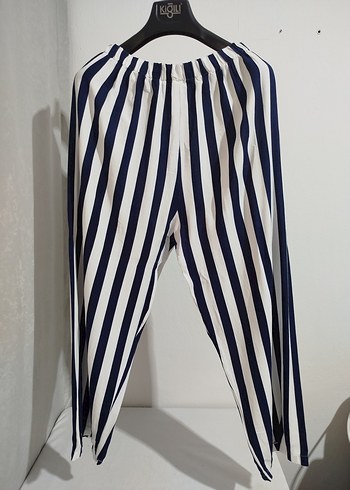 Lacivert Çizgili Uzun Emzirme Sabahlığı - Görsel 12