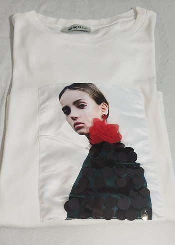 pul süslemeli gül ve küpe aksesuarli - Görsel 4