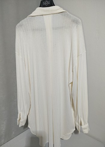 Beyaz Pilili Uzun Kollu Keten Gömlek - Görsel 16