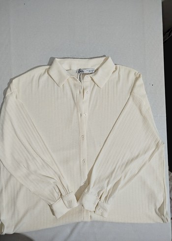 Beyaz Pilili Uzun Kollu Keten Gömlek - Görsel 11