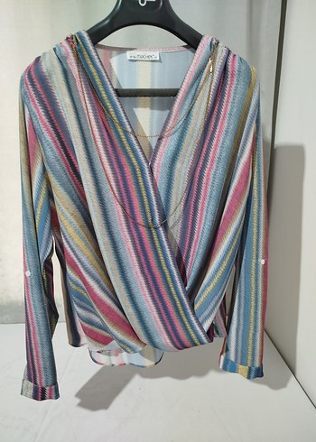 Bohem Tarzlı V Yaka Uzun Kollu Bluz - Görsel 4