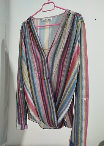 Bohem Tarzlı V Yaka Uzun Kollu Bluz - Görsel 9