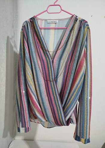 Bohem Tarzlı V Yaka Uzun Kollu Bluz - Görsel 8