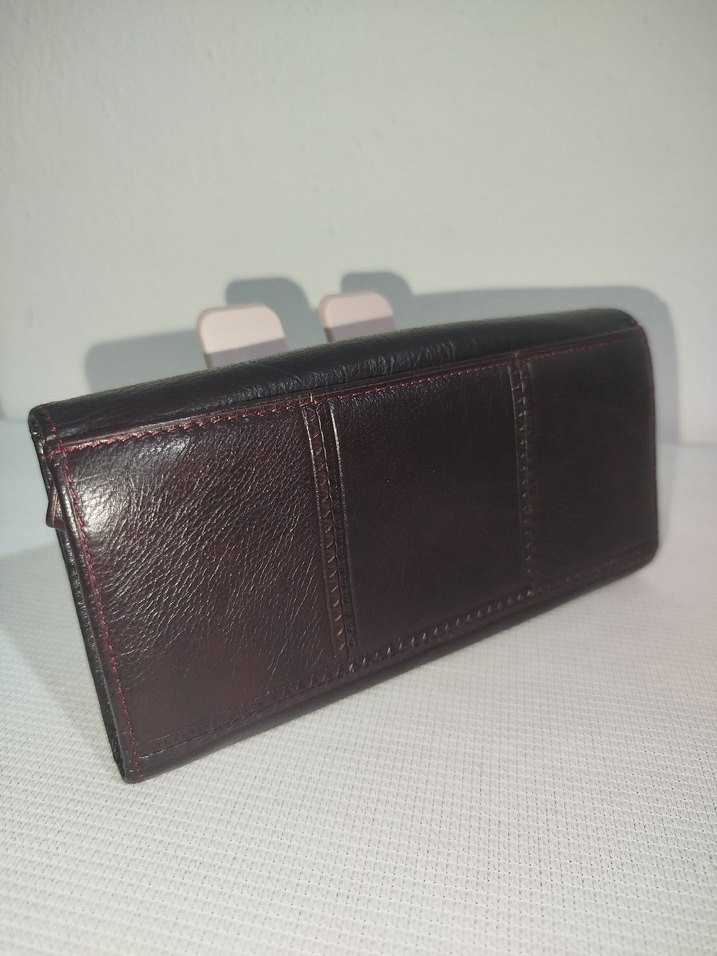 Kahverengi Deri Kadın Cüzdanı - Görsel 2