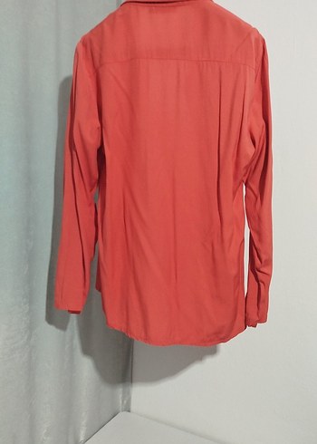 Kadın Koyu Kırmızı Uzun Kollu Düğmeli Gömlek - Görsel 3