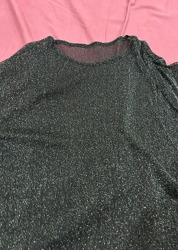 Siyah düşük omuzlu parlak tül - Görsel 5