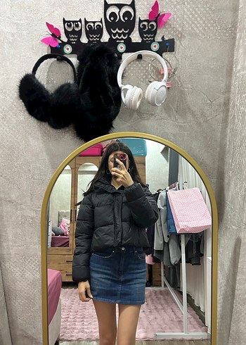 Fermuarlı Kadın kısa Kışlık Mont - Görsel 3