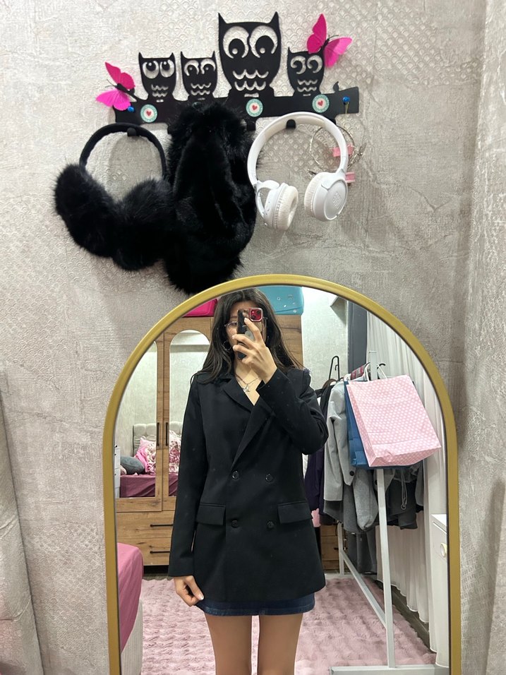 Siyah Blazer ceket - Görsel 4