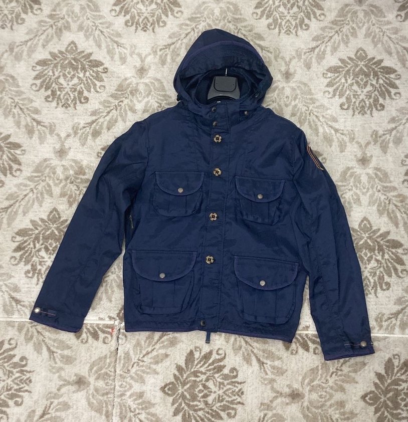 Erkek Lacivert Kapüşonlu Düğmeli Ceket - Görsel 2