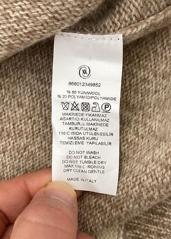 V Yaka Kahverengi Triko Kadın Kazak - Görsel 5