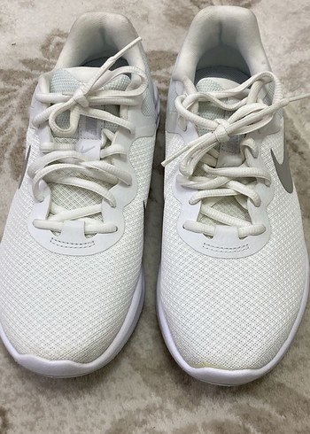 Beyaz Bağcıklı Kadın Spor Ayakkabı - Görsel 2