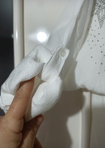  Taşlı Yıldız Detaylı Oversize gömlek - Görsel 12