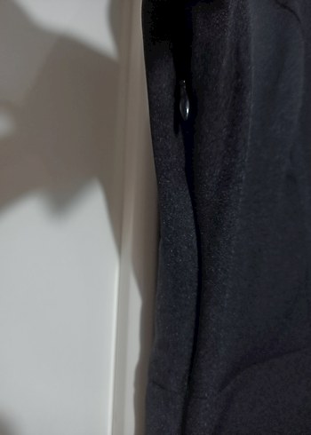 Malina Exclusive siyah düğme detaylı şık elbise - Görsel 10