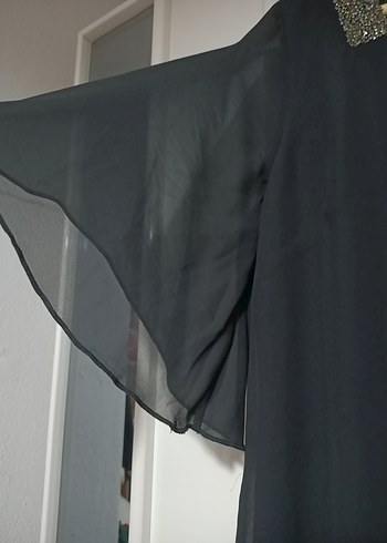  Omuzları Taşlı Şifon Astarlı abiye - Görsel 5