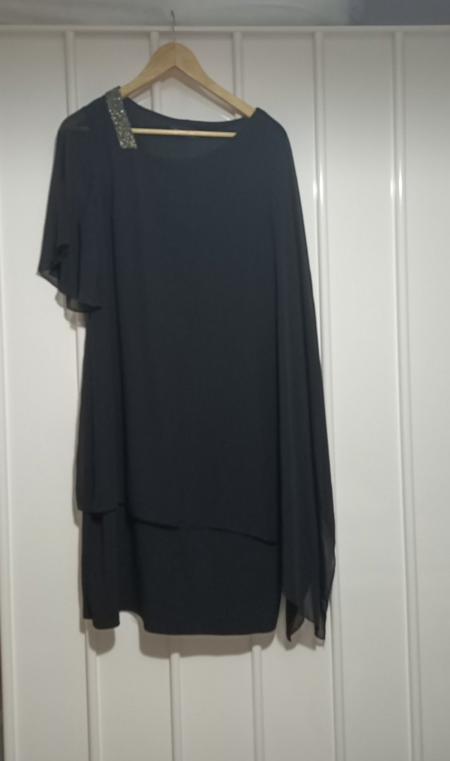  Omuzları Taşlı Şifon Astarlı abiye - Görsel 3