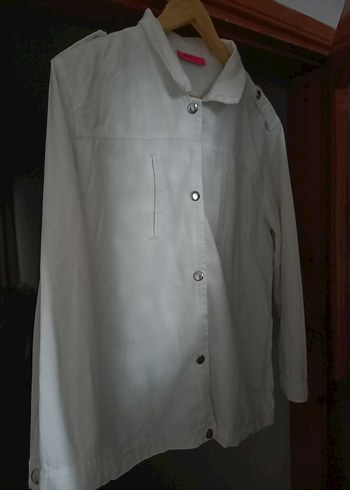 VEFO İnce Beyaz Kot Ceket - Görsel 2