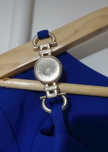  Malina Exclusive Saks Mavisi Elbise - Görsel 7