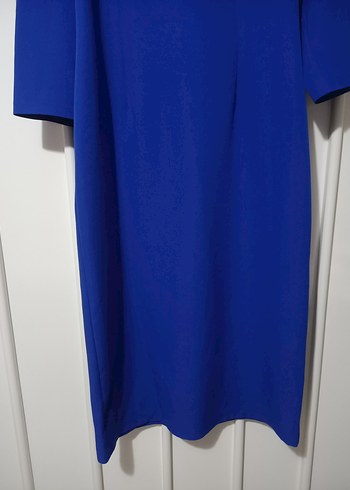  Malina Exclusive Saks Mavisi Elbise - Görsel 2