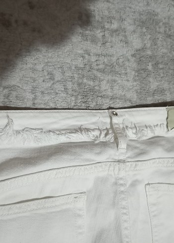  LIU-JO Taş Detaylı Püsküllü Beyaz Kot - Görsel 7