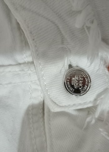  LIU-JO Taş Detaylı Püsküllü Beyaz Kot - Görsel 6