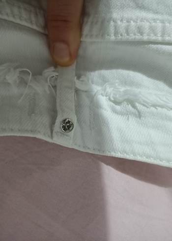  LIU-JO Taş Detaylı Püsküllü Beyaz Kot - Görsel 5