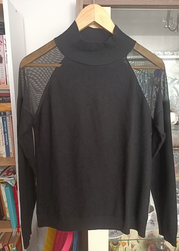 Balıkçı Yaka Transparan Detaylı Bluz - Görsel 2