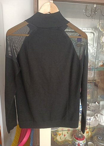 Balıkçı Yaka Transparan Detaylı Bluz - Görsel 3