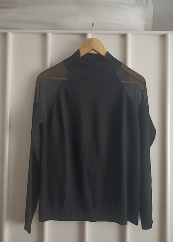 Balıkçı Yaka Transparan Detaylı Bluz - Görsel 8