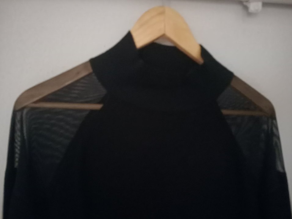 Balıkçı Yaka Transparan Detaylı Bluz - Görsel 5