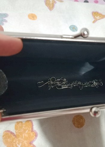 Zincir Detaylı Siyah Parlak Kadın Clutch Çanta - Görsel 3