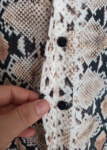  Yılan Derisi Desenli Enfes Tunik - Görsel 5