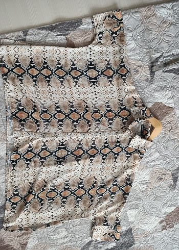  Yılan Derisi Desenli Enfes Tunik - Görsel 10