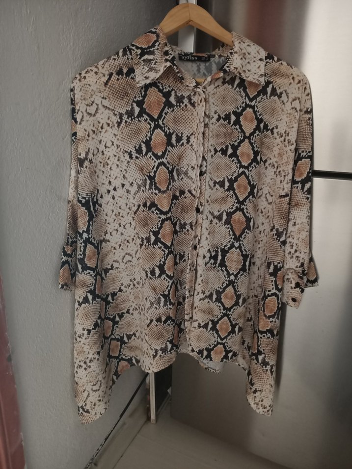  Yılan Derisi Desenli Enfes Tunik - Görsel 2