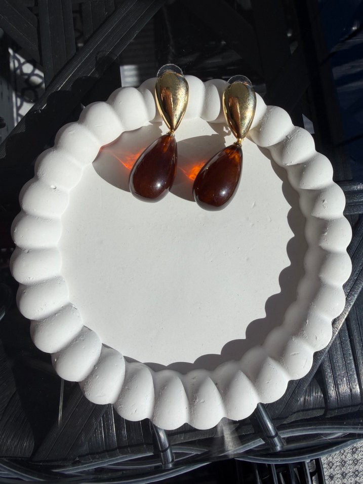 Kahverengi Boncuklu Mini Bohem Küpe - Görsel 3