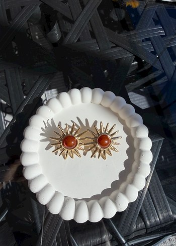 Boncuklu Mini Bohem Güneş Küpeler - Görsel 3