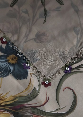 mekik çiçekli iğne oyası yazma - Görsel 2