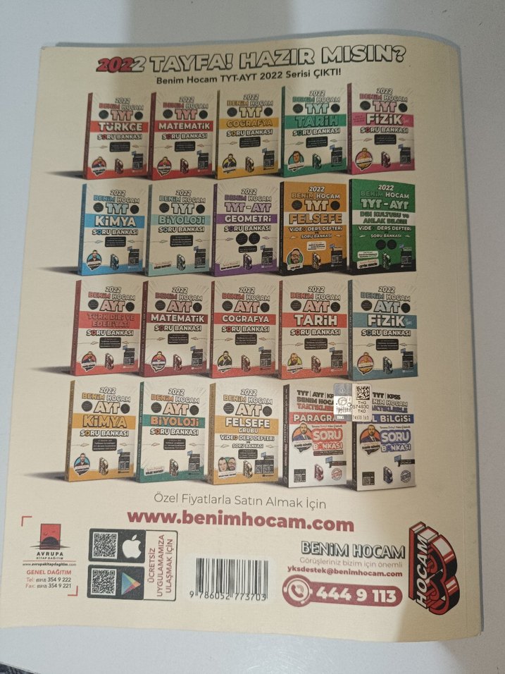 2022 Benim Hocam AYT Matematik Soru Bankası - Görsel 3