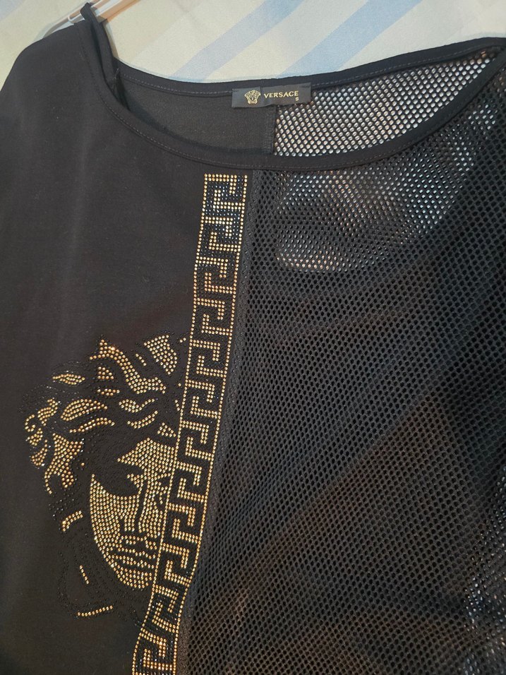 fileli taş detay elbise - Görsel 4